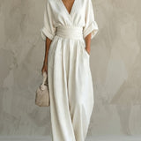 Victoria | Effortless V-Neck Jumpsuit