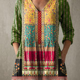 Helen | Long Blouse with V-Neck