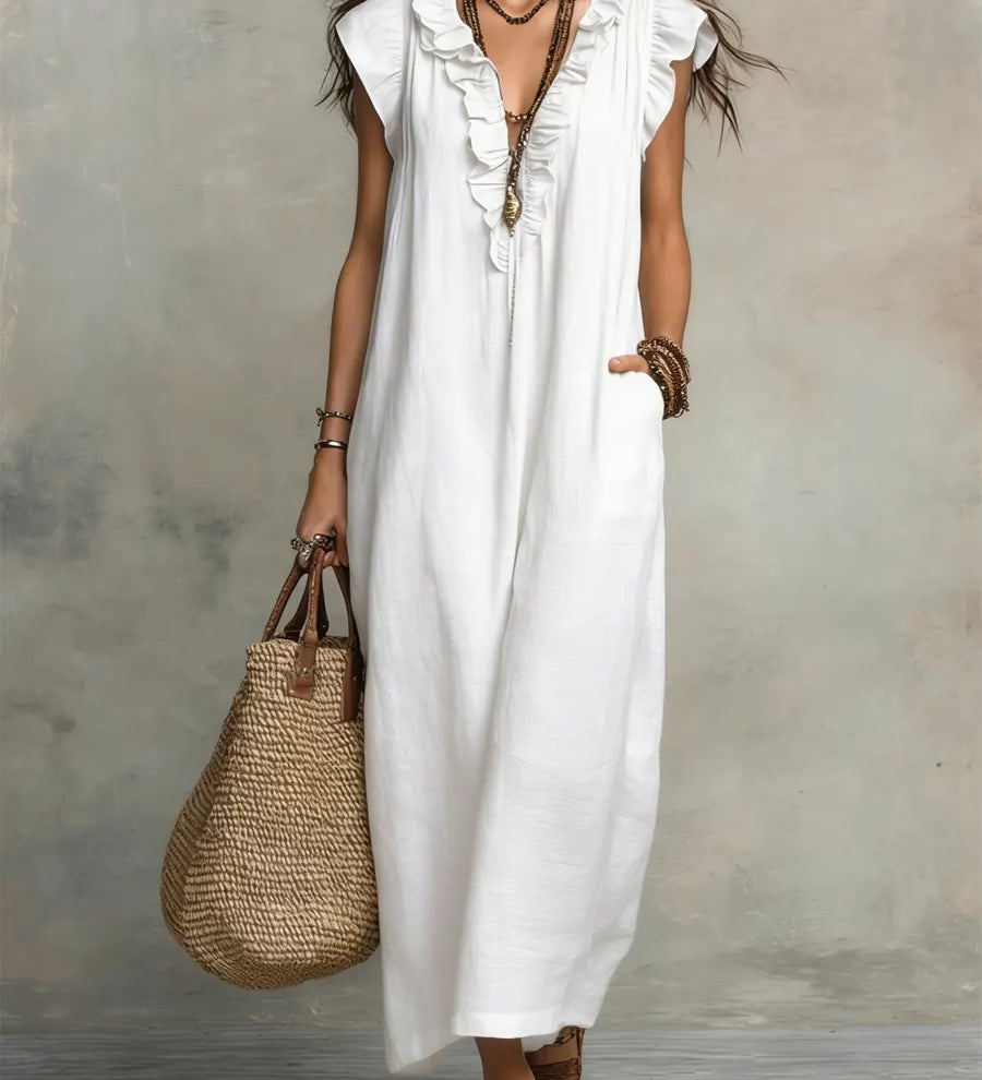 Chiara | Maxi Bohemian Dress with V-Neck