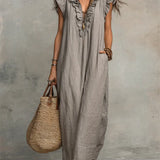 Chiara | Maxi Bohemian Dress with V-Neck