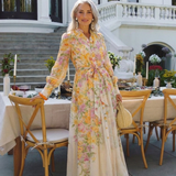 Cressida - Floral Sheer Long Sleeve Maxi Dress