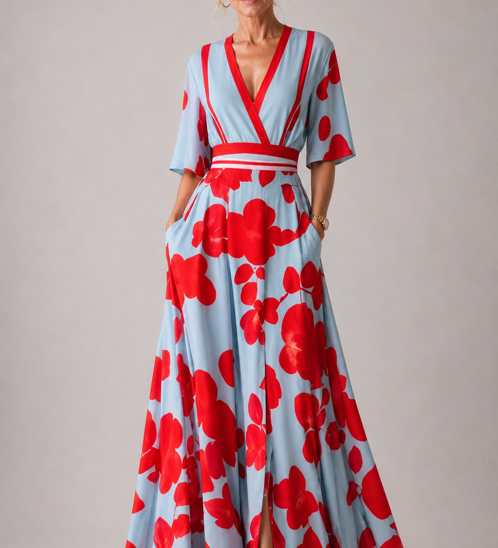 Sabina | Elegant Dress with Floral Print